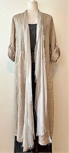 V-Neck Mixed Print Silk Tunic With A Twist (Multi Colored)