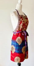 Fully Reversible Hand Embroidered Denim and Sari Patchwork Aprons (3 prints)