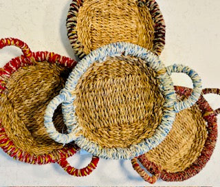 Sari Hogla Serving Baskets In 4 Colors. Beautiful.