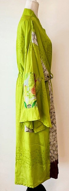 Kantha Bae Dreamweaver Silk Kimono Is A Statement Piece. (Lime)