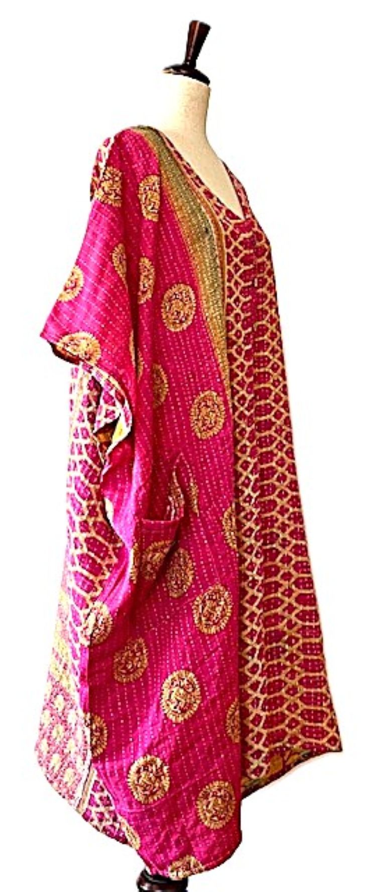 Kantha Bae Midi Muu Tunic (Pink)