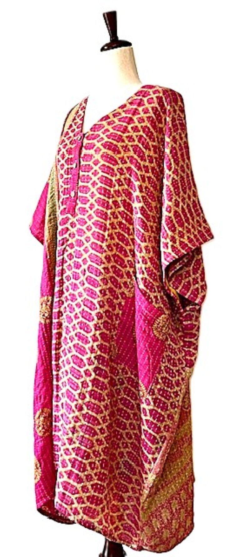 Kantha Bae Midi Muu Tunic (Pink)
