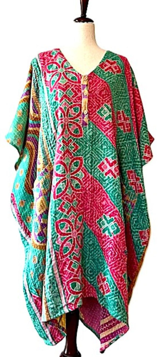 Kantha Bae Midi Muu Tunic (Green)