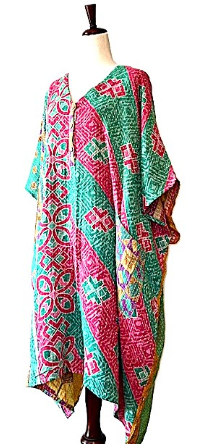 Kantha Bae Midi Muu Tunic (Green)