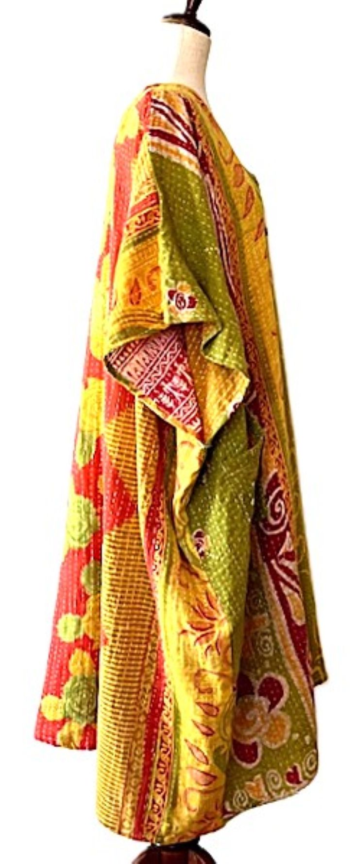 Kantha Bae Midi Muu Tunic (Lime Yellow)