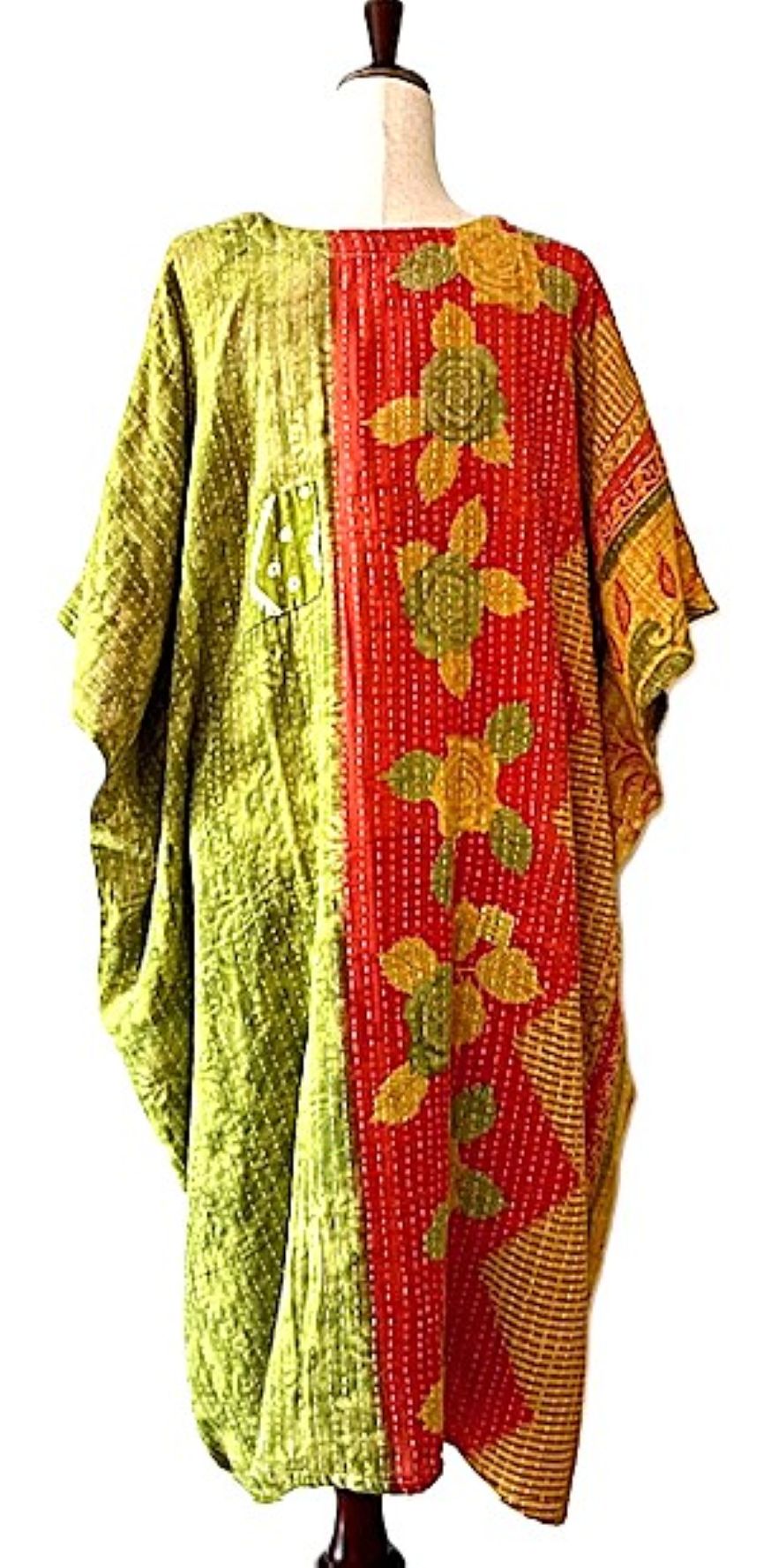 Kantha Bae Midi Muu Tunic (Lime Yellow)