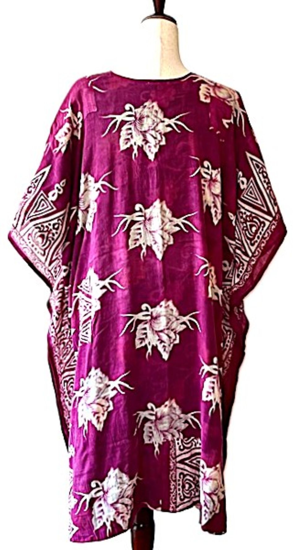 Kantha Bae Take It Easy Cotton Kimono, Fully Reversible.  (Grape Green)