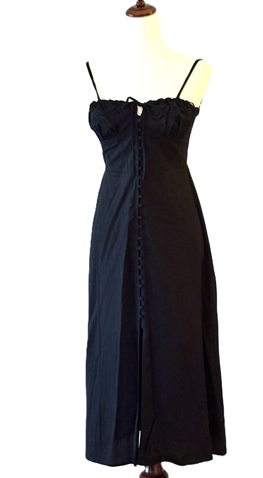 Dresses: Sweetheart Midi Corset Dress In Linen. Best Seller