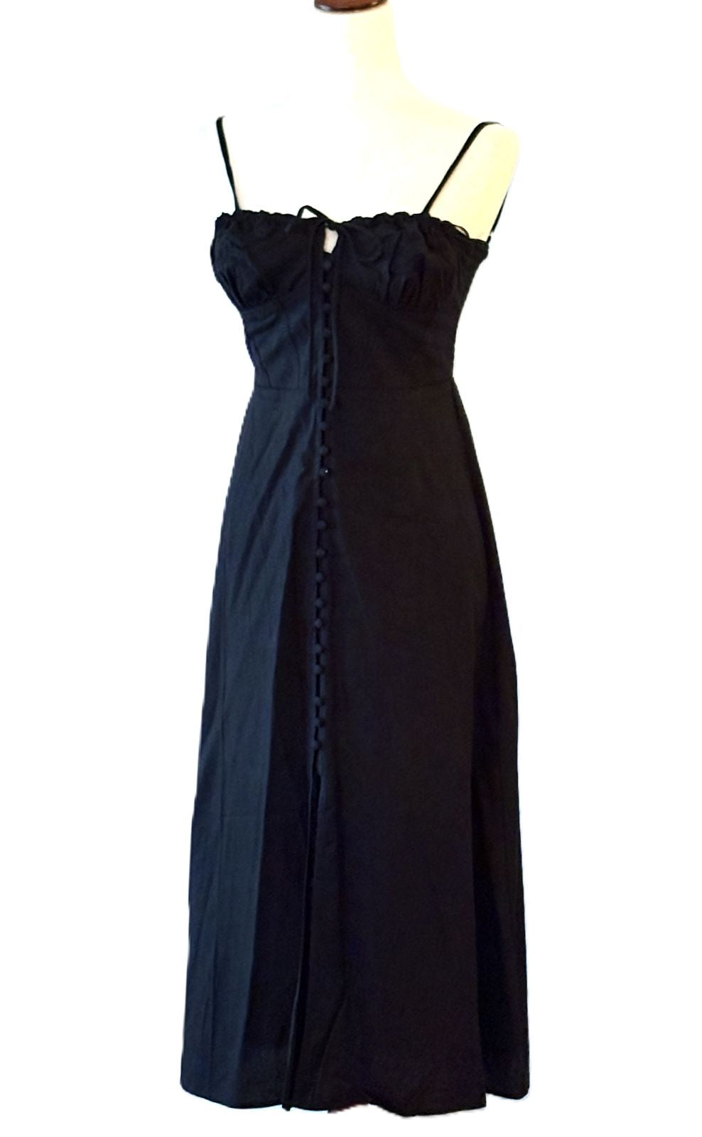 Dresses: Sweetheart Midi Corset Dress In Linen. Best Seller