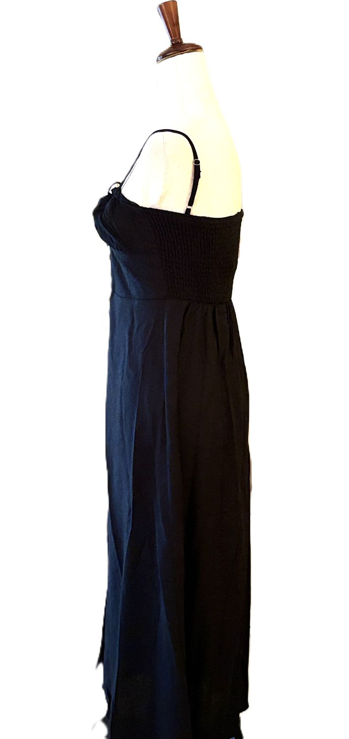 Dresses: Sweetheart Midi Corset Dress In Linen. Best Seller