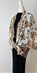 Short Silk Jacket Is Fashionable and Elegant. Work, Resort, and Entertaining.