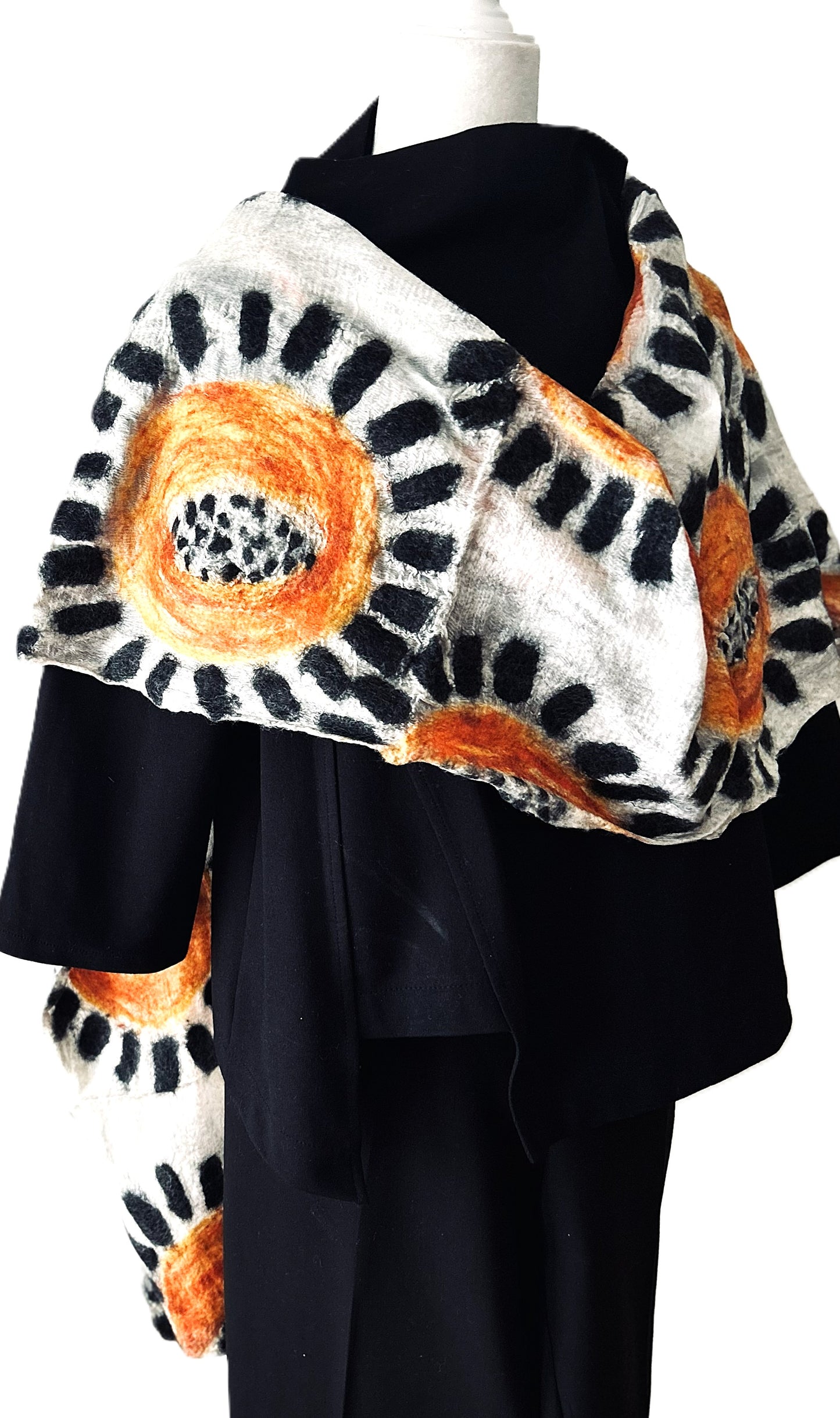 Scarf: Dramatic Papaya Scarf