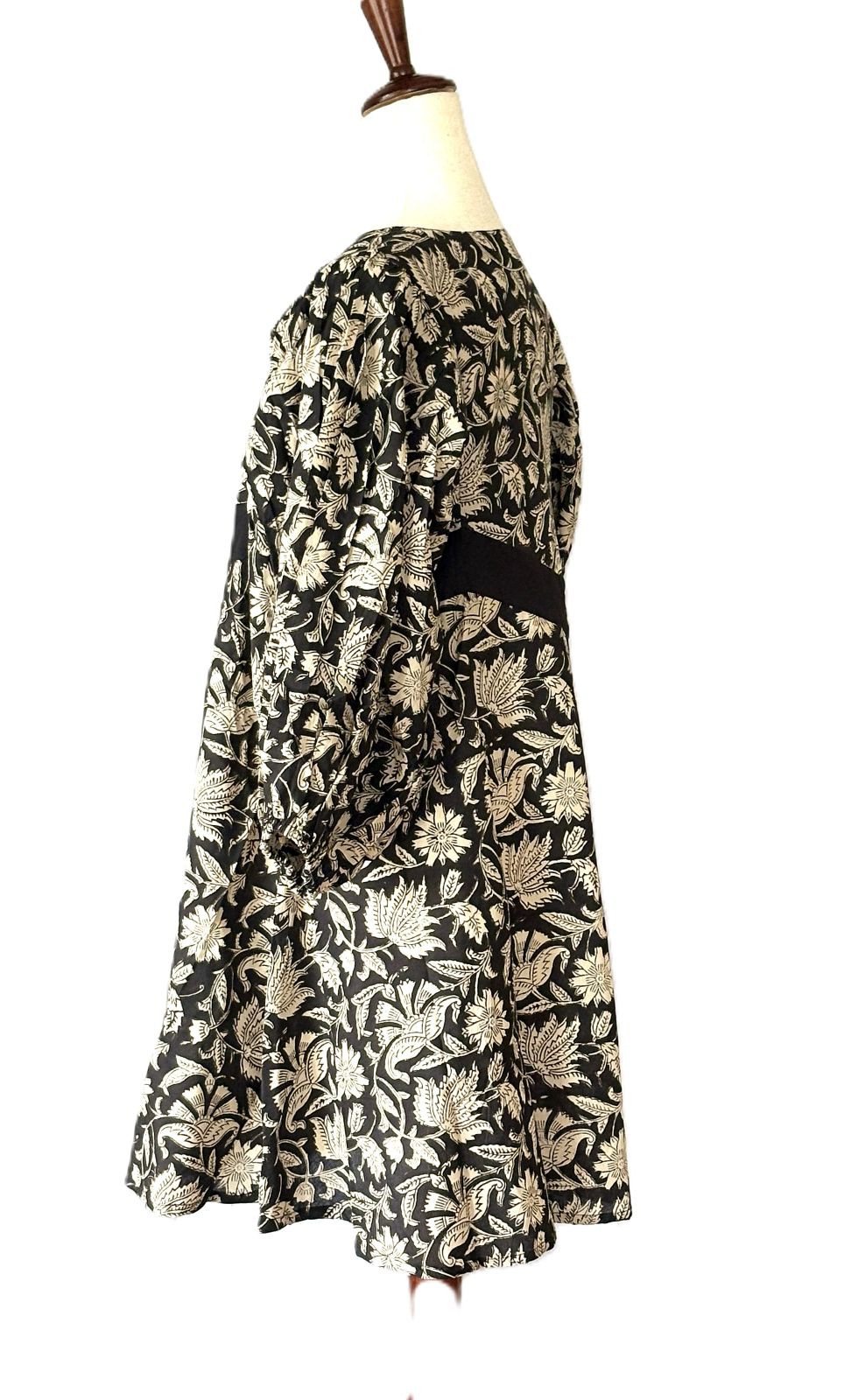 Dresses: Fitted Empire Flattering Block Print Cotton Short