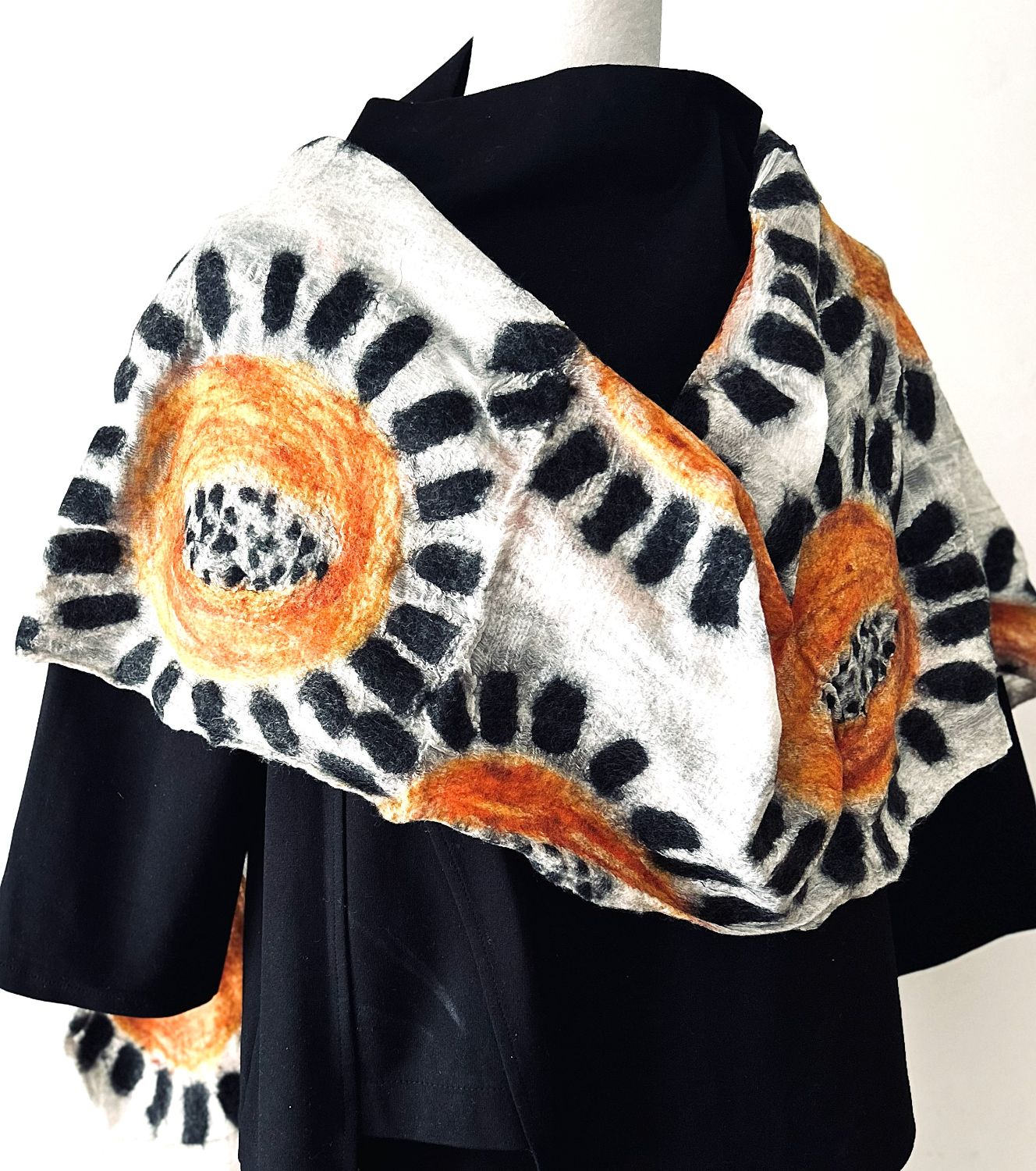 Scarf: Dramatic Papaya Scarf