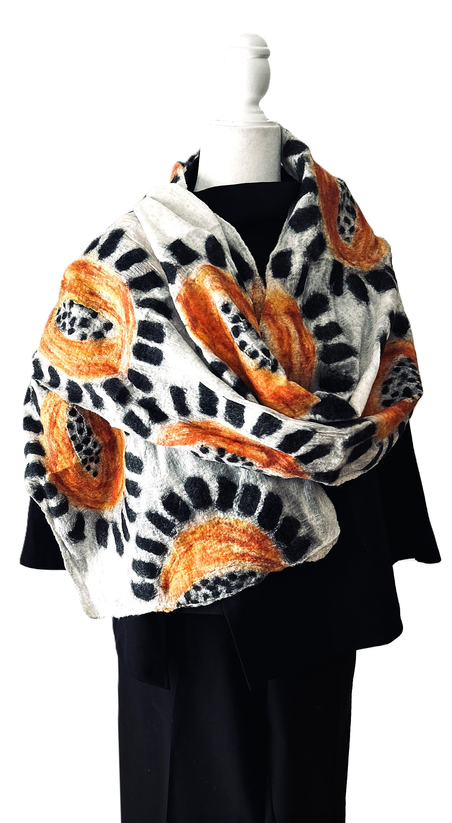 Scarf: Dramatic Papaya Scarf