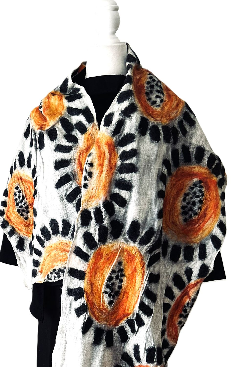 Scarf: Dramatic Papaya Scarf