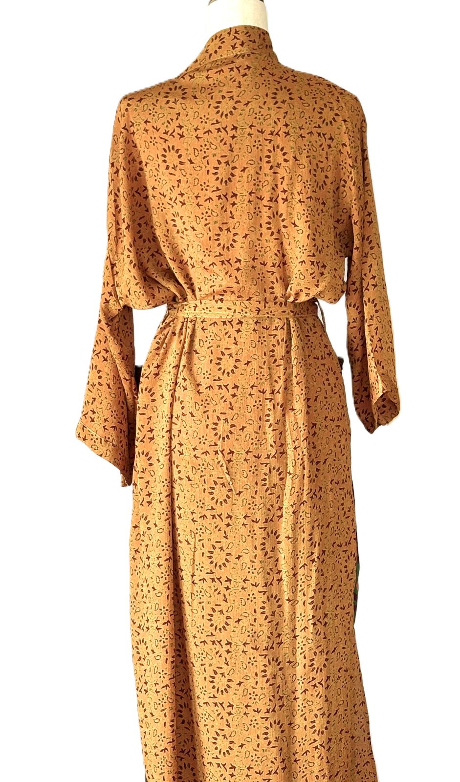 Signature Collection, Asian Influence In This Mixed Print Long Silk Kimono Duster.(Border)