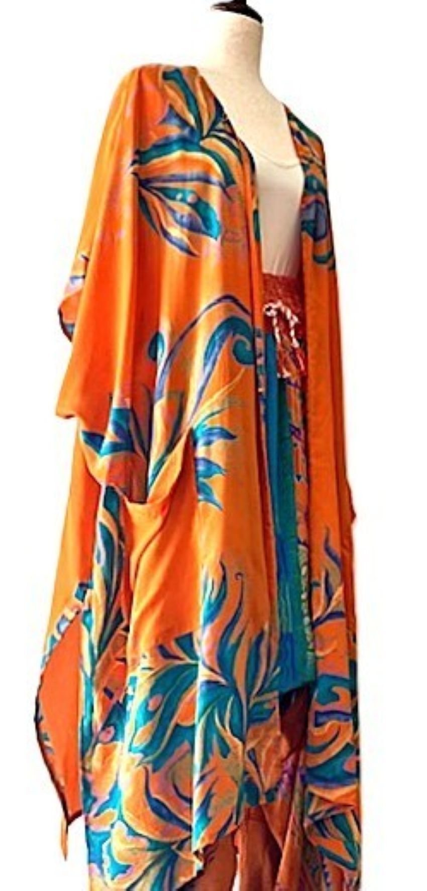 Kantha Bae Silk Solstice Kimono, The Perfect Overwear Layer (Hawaiian)