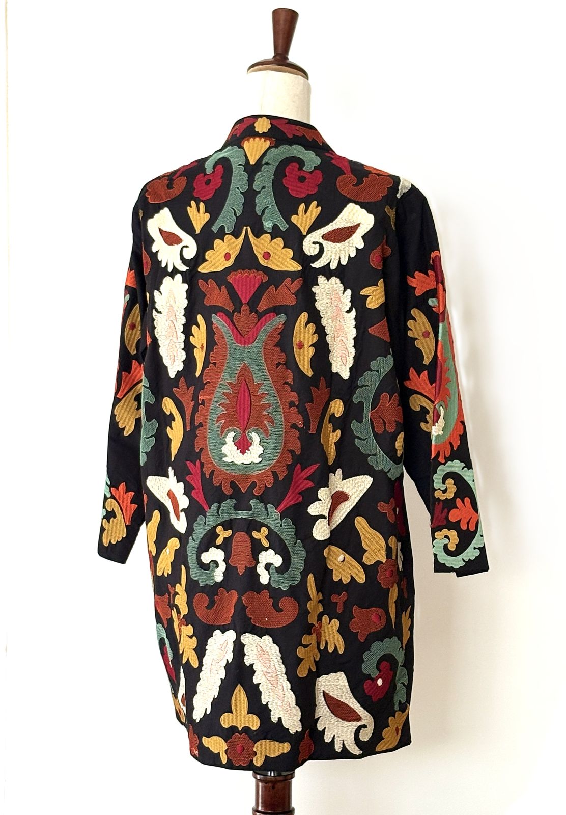 Specialty Collection: Refined, Quilted Hand Embroidered Stroller Jacket. Fully Embroidered.
