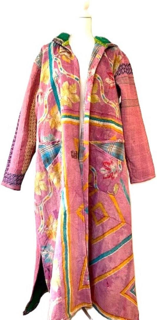 Kantha Bae New Style Rising Sun Coat Comfortable and Warm. Pastel.