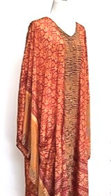 Mixed Print Silk Midi Dress: Comfy, Slimming, and Unique (Bronze skin)