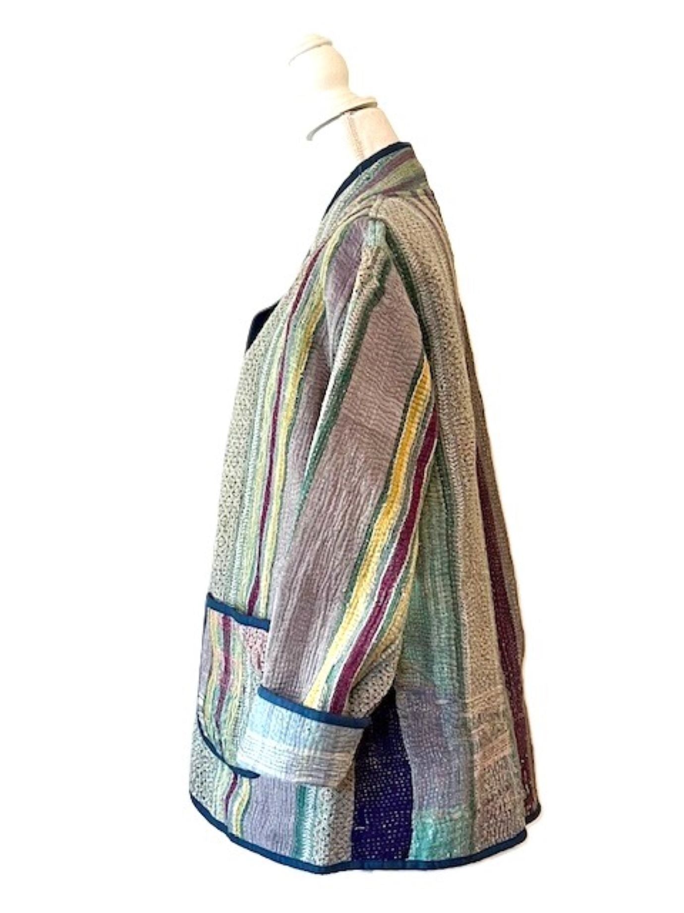 Specialty Collection: Designer Patchwork Hand Embroidered Jacket. Fully Reversible.(Mixed) )