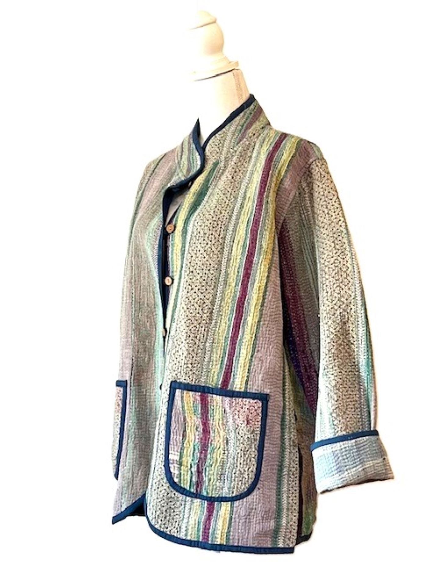 Specialty Collection: Designer Patchwork Hand Embroidered Jacket. Fully Reversible.(Mixed) )