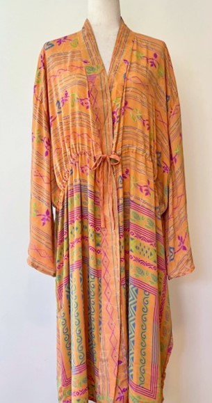 Kantha Bae Dreamweaver Silk Kimono Is A Statement Piece. Melon