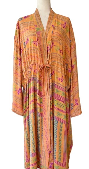 Kantha Bae Silk Dreamweaver Kimono Is A Statement Piece. (Melon)