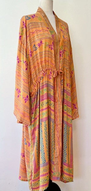 Kantha Bae Dreamweaver Silk Kimono Is A Statement Piece. Melon