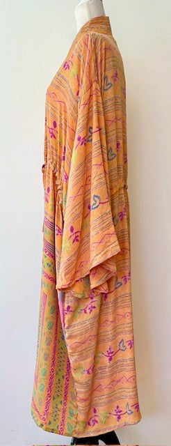 Kantha Bae Dreamweaver Silk Kimono Is A Statement Piece. Melon