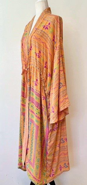 Kantha Bae Dreamweaver Silk Kimono Is A Statement Piece. Melon