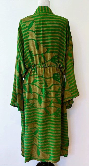 Kantha Bae Dreamweaver Silk Kimono Is A Statement Piece. (Lime)