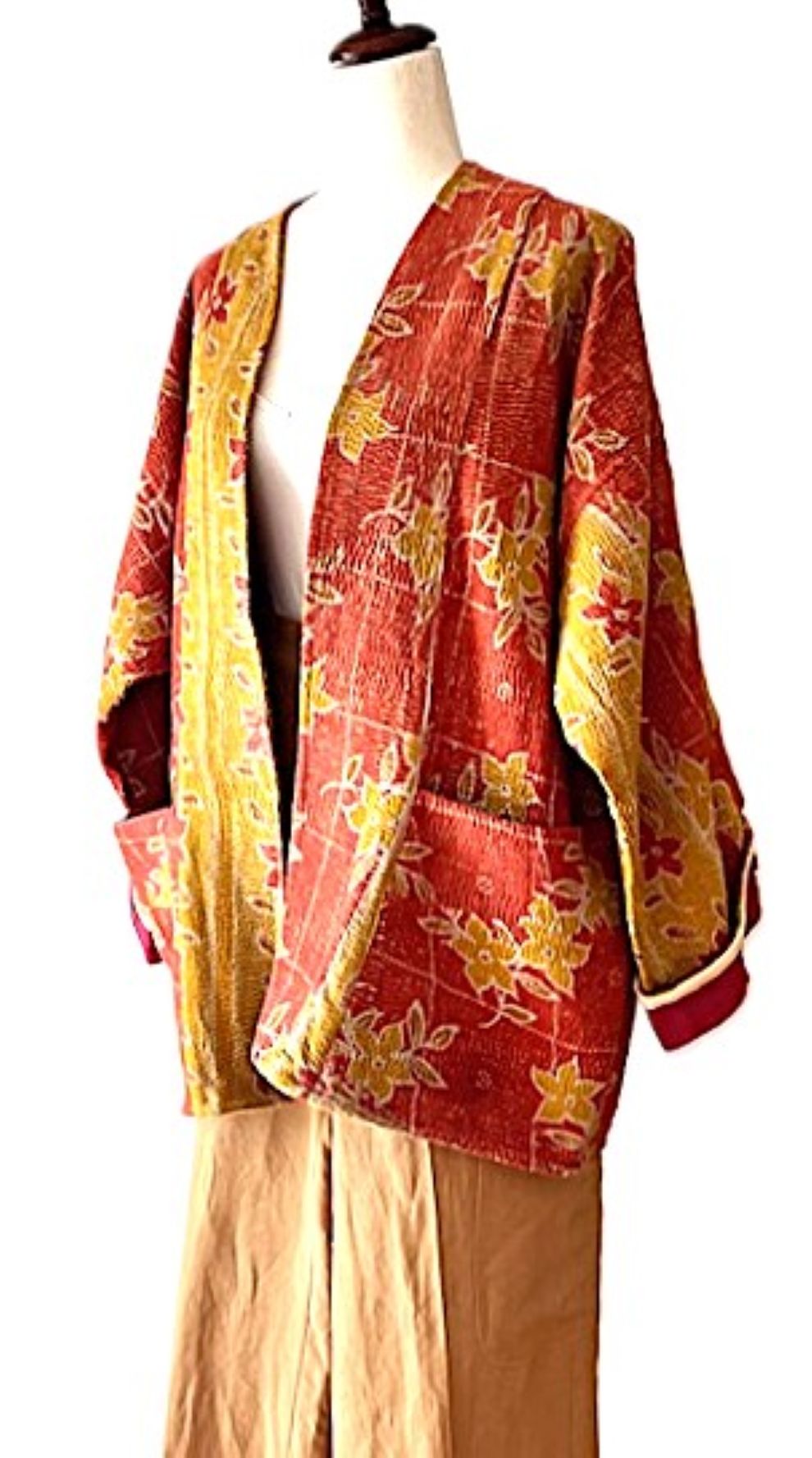 Jacket, Fully Reversible Luxe Cotton Quilted Jacket. Best Seller. (Bronze)