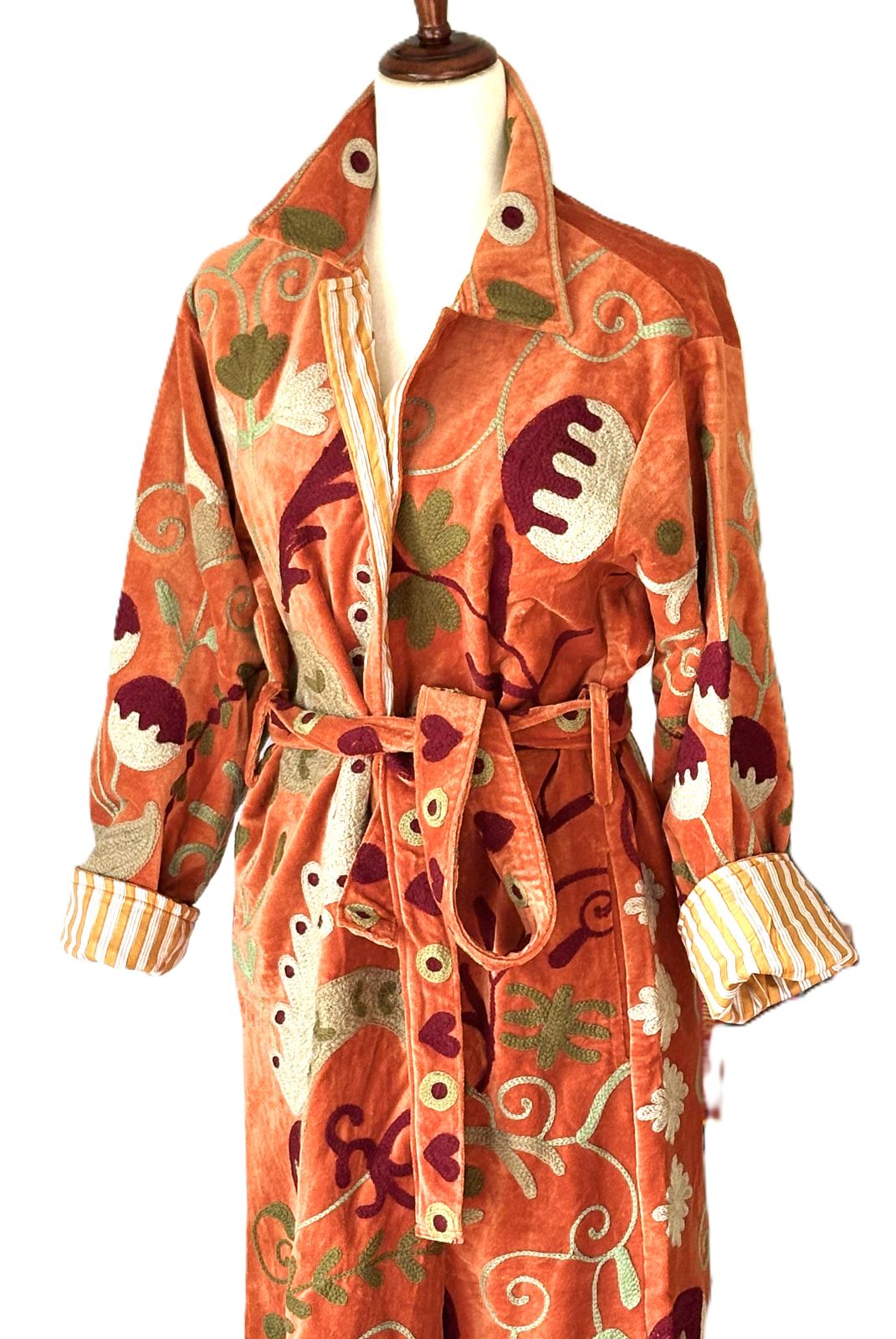 Specialty Collection, Long Statement Piece Hand Embroidered Suzani Jacket