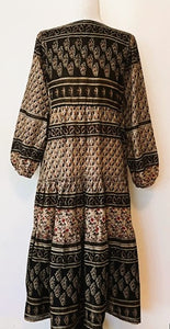 Kantha Knee Length Coats: Hot Seller  (Floral Bronze)