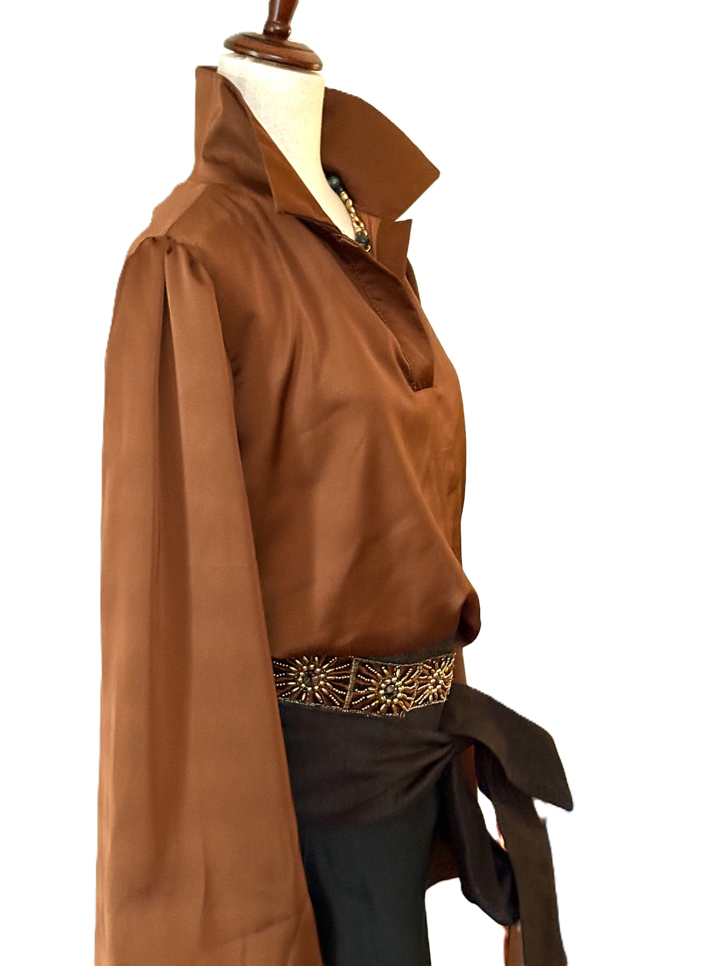 Top, Italian Satin Blouse Steals The Scene. (4 Colors)