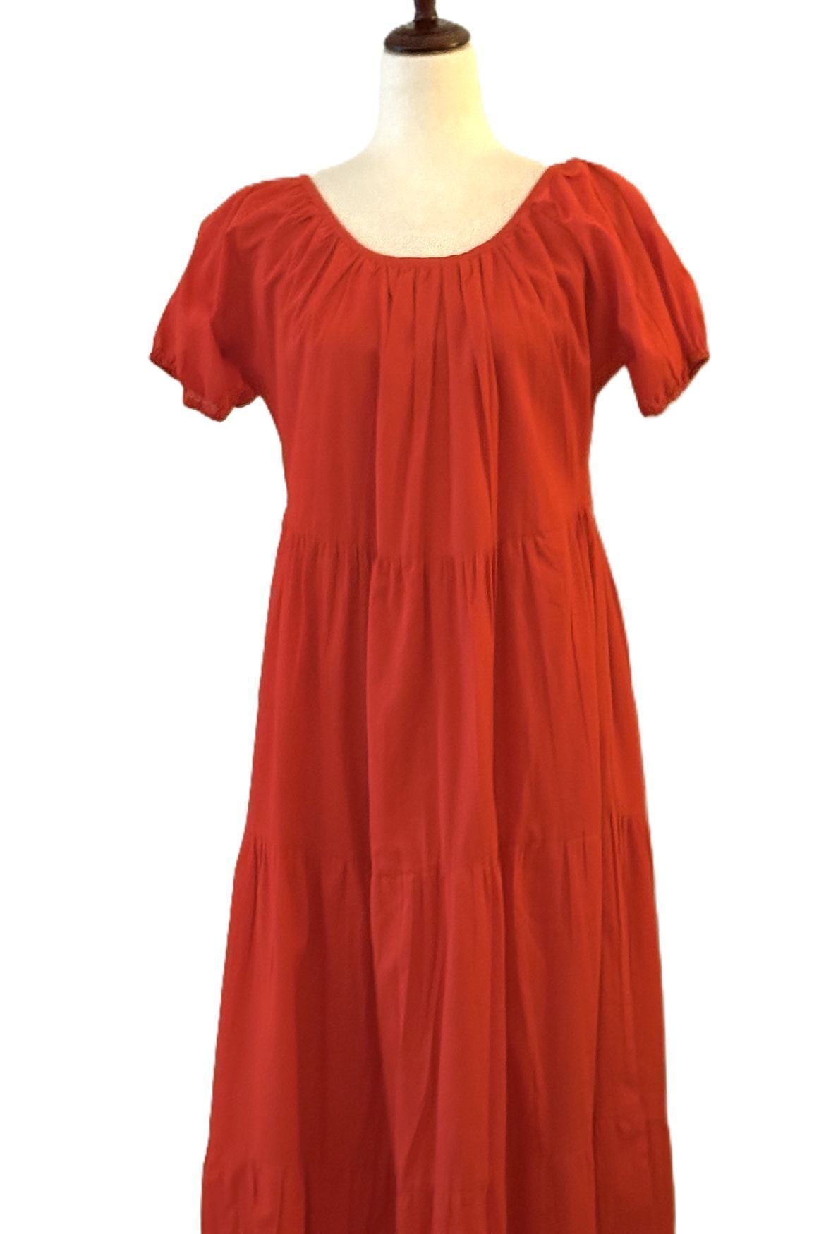 Dresses, Simple Empire Tailored And Flattering, Hand Woven Cotton. Red