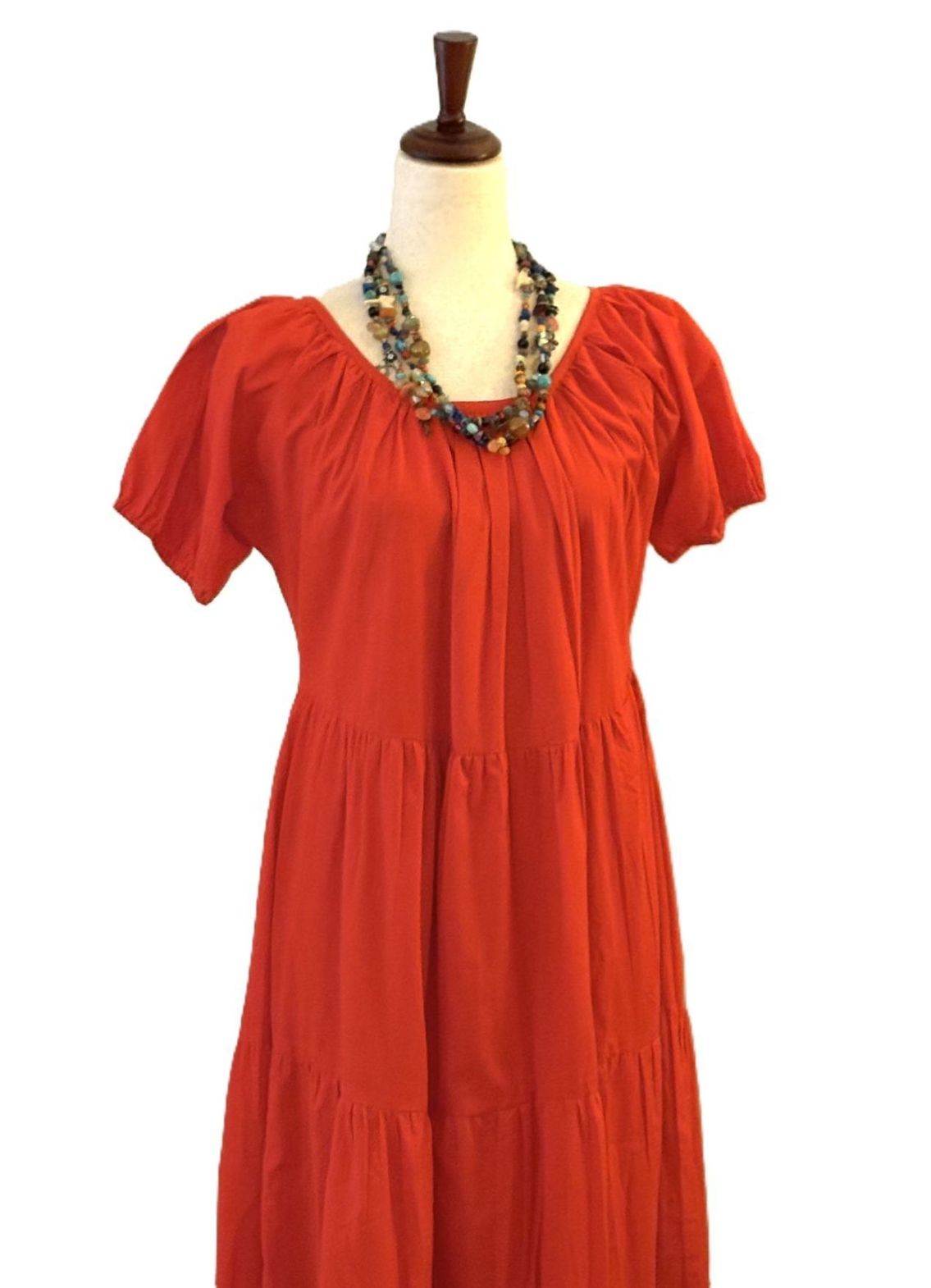 Dresses, Simple Empire Tailored And Flattering, Hand Woven Cotton. Red