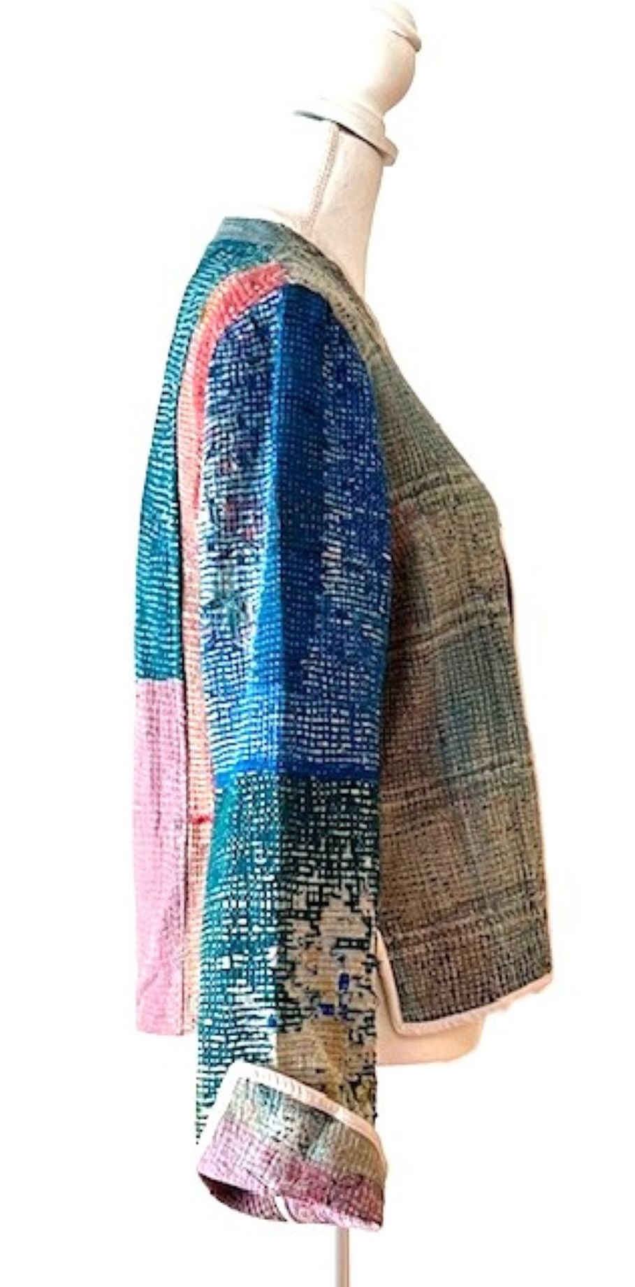 Color Palette Kantha Jacket Is New And Fully Reversible. Must See!