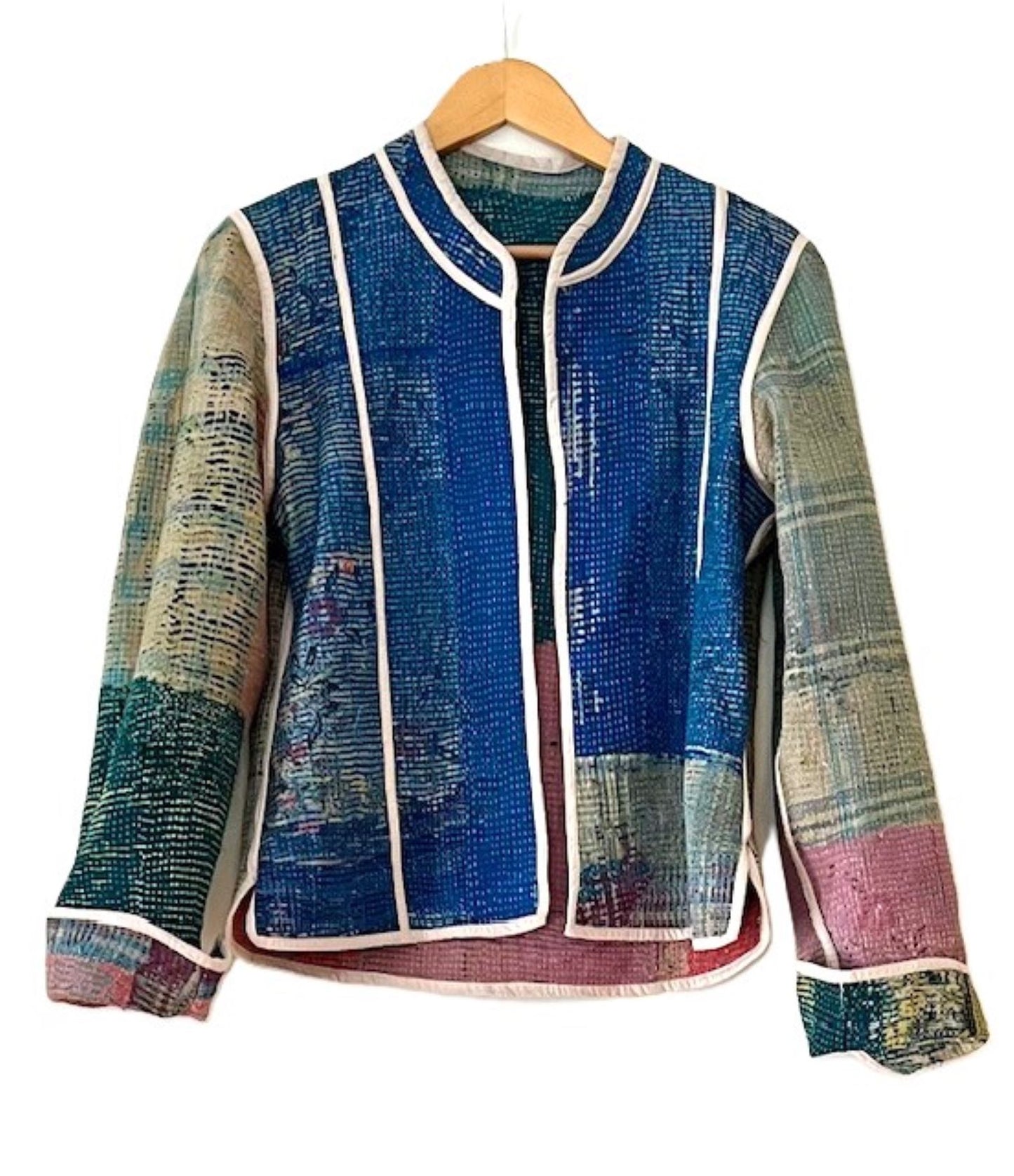 Color Palette Kantha Jacket Is New And Fully Reversible. Must See!