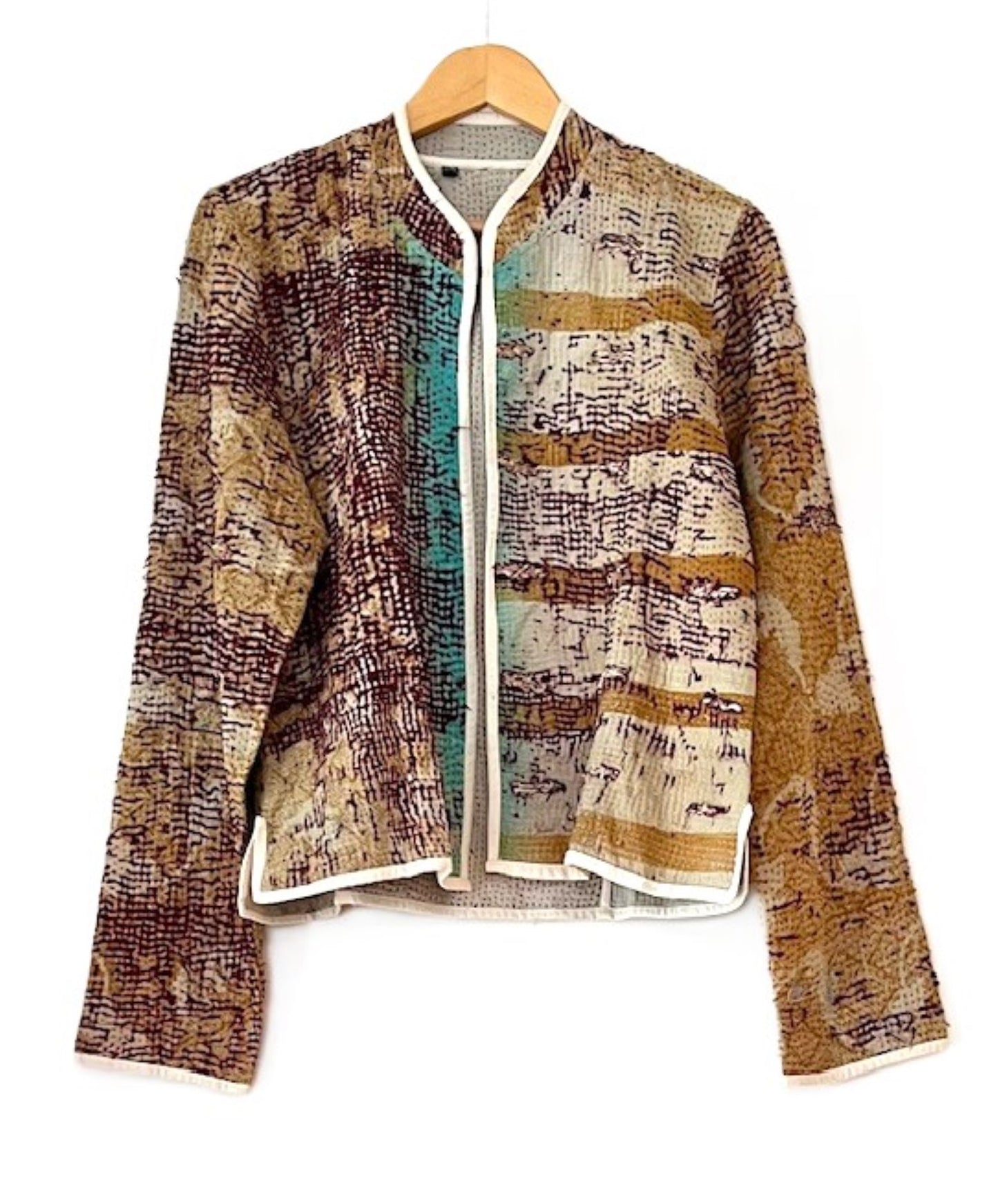 Color Palette Kantha Jacket Is New And Fully Reversible. Must See!