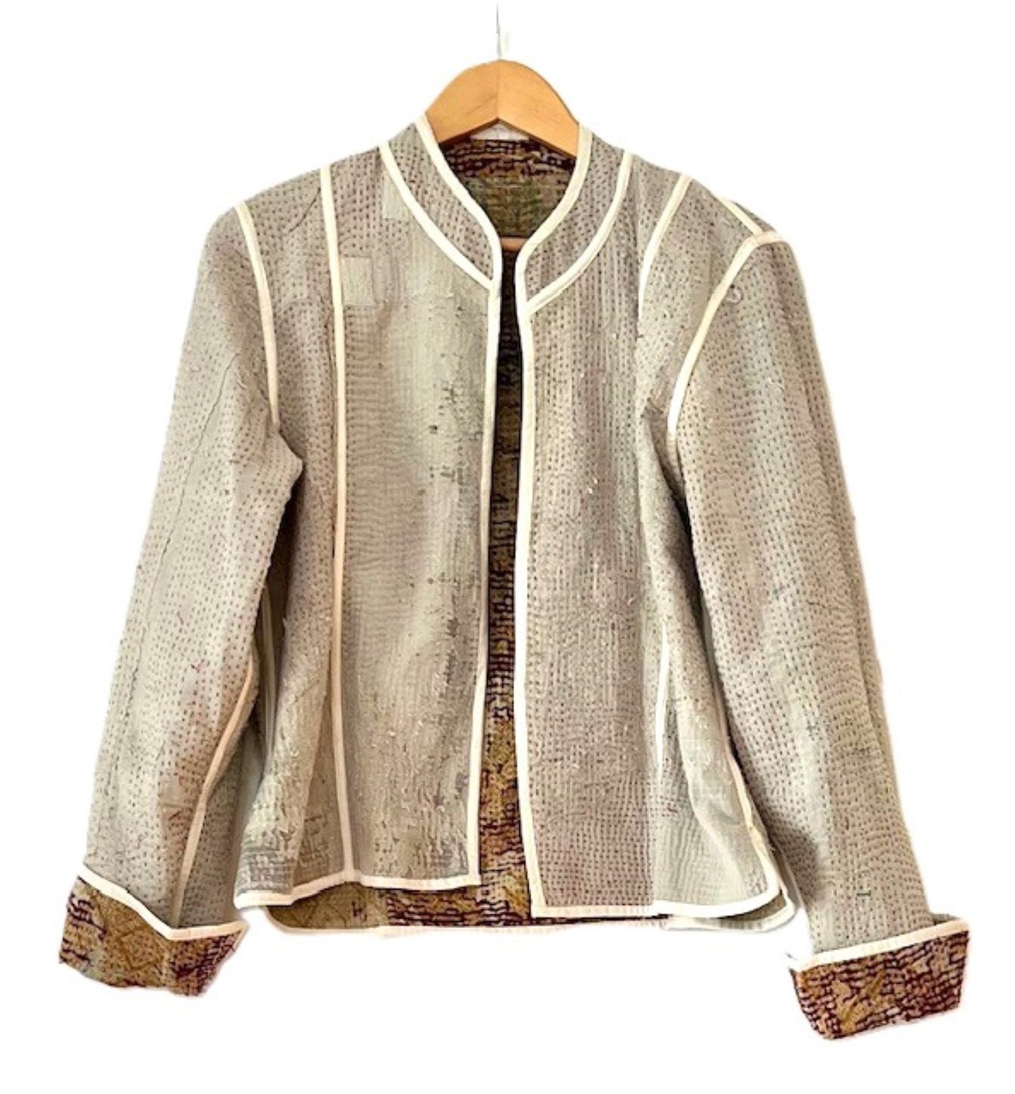 Color Palette Kantha Jacket Is New And Fully Reversible. Must See!