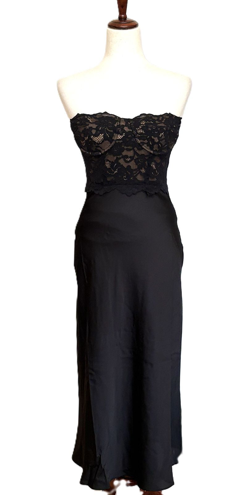 Dresses, Contemporary Convertible Lace and Satin Corset Midi.