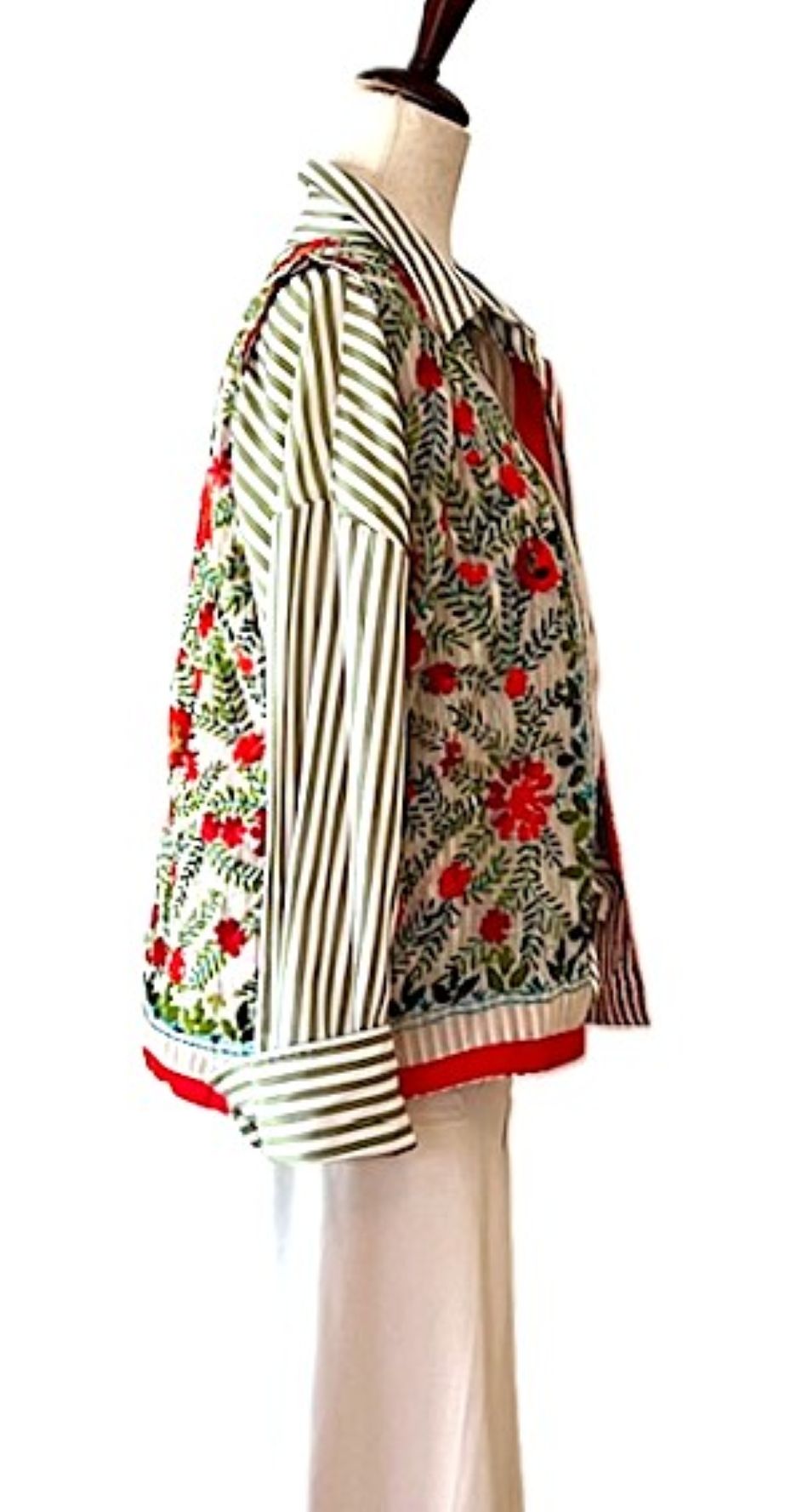 Specialty Collection: Short Vest Hand Appliqued and Embroidered (Red and Green)