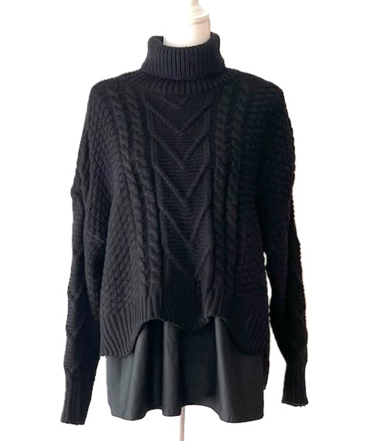 Contemporary Woven Sweater Tunic. Uptown Chic.