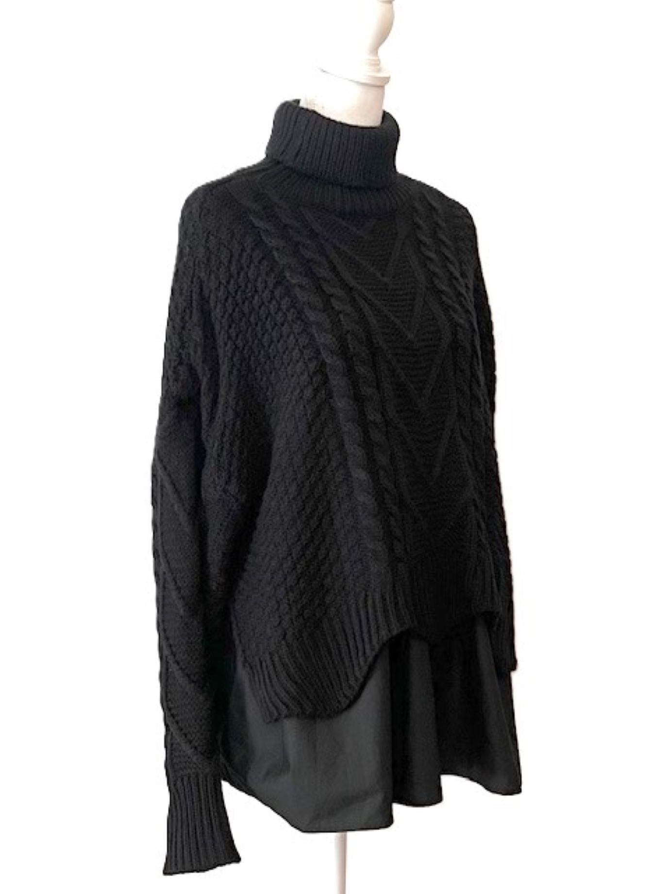 Contemporary Woven Sweater Tunic. Uptown Chic.