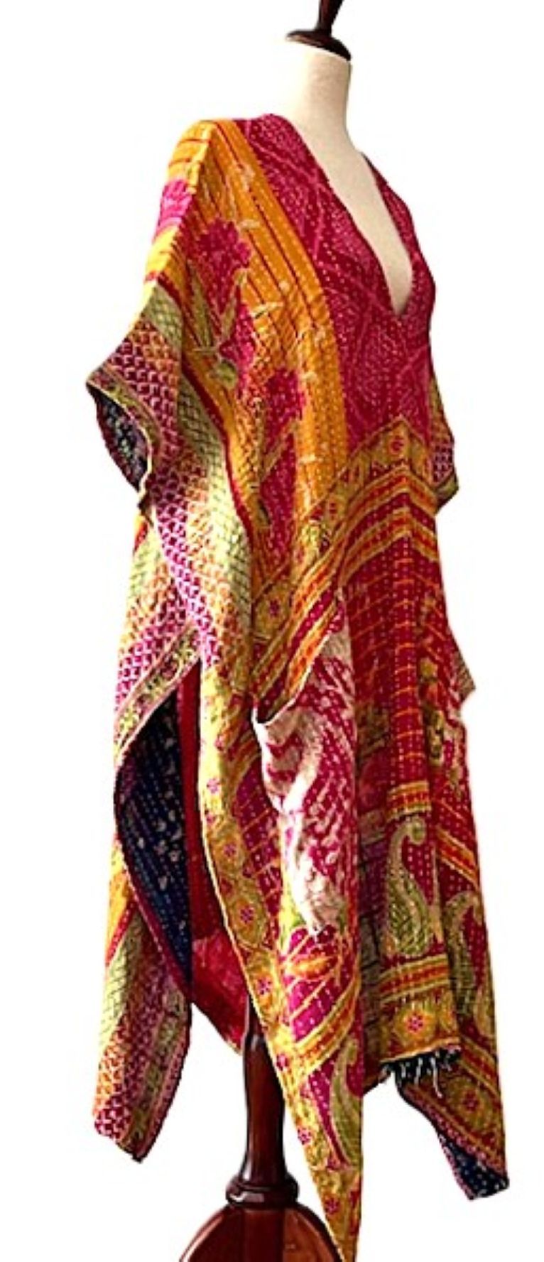 Kantha Bae Good Luck Tunic  (Fuschia Orange)