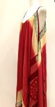 Flowing Silk Slip Dress (Ombre Red)