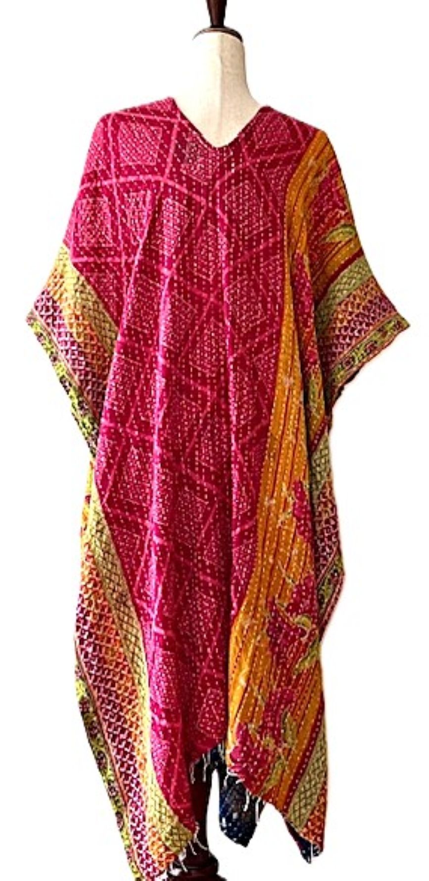 Kantha Bae Good Luck Tunic  (Fuschia Orange)